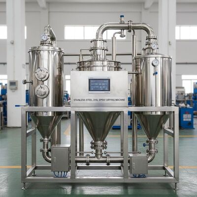 Machine de séchage par atomisation en acier inoxydable 316L avec contrôle automatique de la température d'entrée de 140-350 et température de sortie de 80-90 degrés pour usage industriel